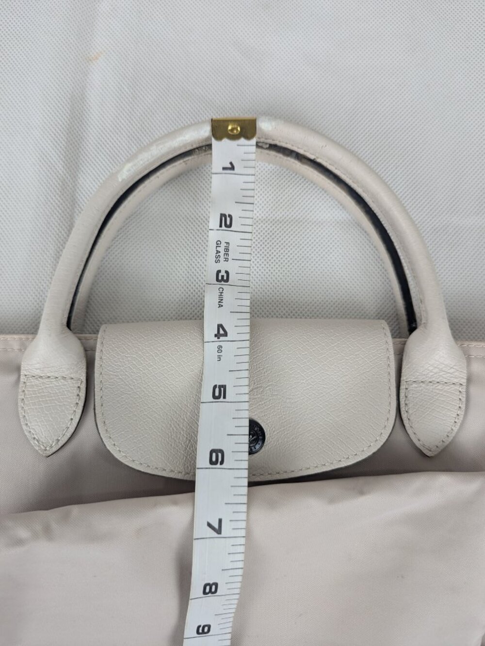 Pre-Owned Longchamp Le Pliage Nylon Tote Bag White – Authentic – Fast Dispatch - Picture 16 of 16